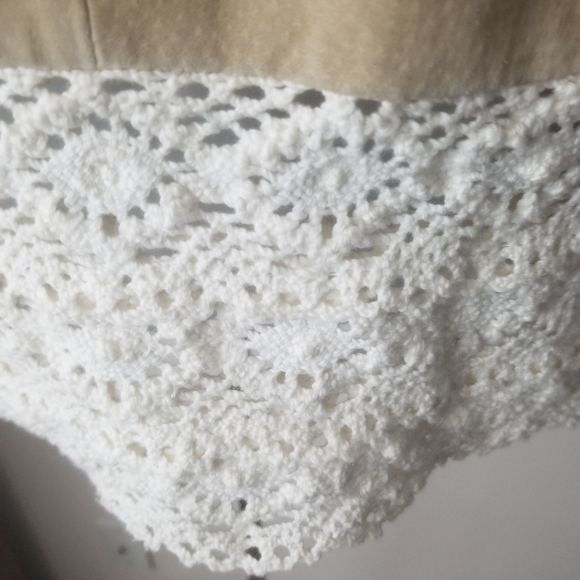 Wilson's Leather XL Suede Halter Top crochet trim - Picture 5 of 8